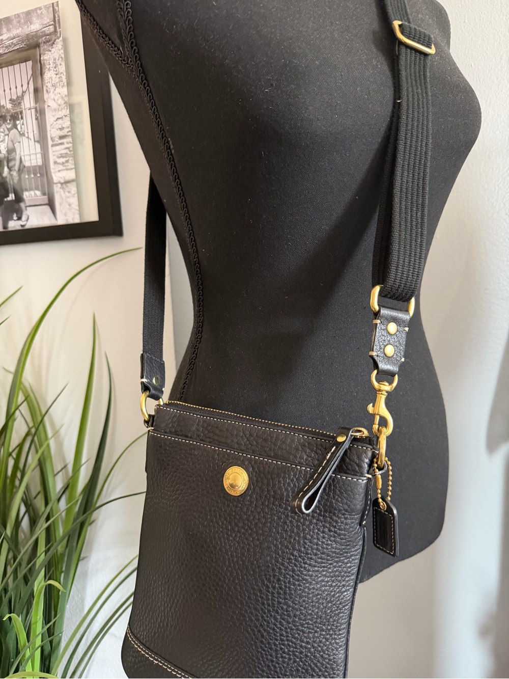 Coach Black Leather Crossbody Bag - Picture 11 of 12